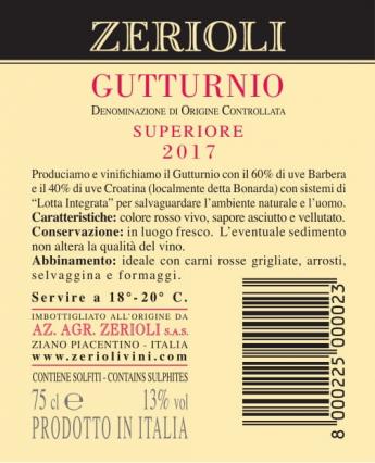 Gutturnio Superiore DOC 2019