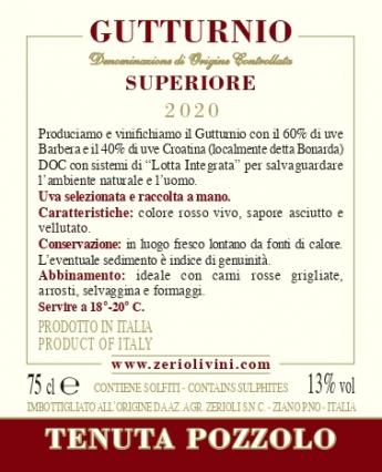 Gutturnio Superiore DOC 2020 