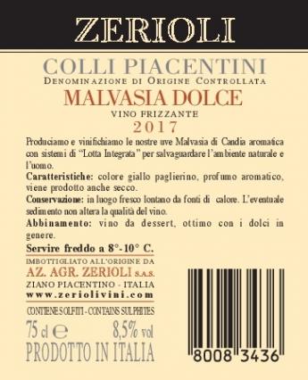 C.P. Malvasia Dolce Frizzante DOC 2020