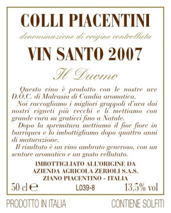 C.P. Vin Santo DOC 2007